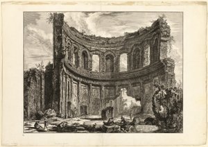 Resti del cosiddetto Tempio di Apollo a Villa Adriana, Tivoli, da Vedute di Roma da Giovanni Battista Piranesi
