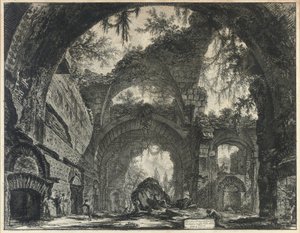 Rovine di una galleria di statue nella Villa Adriana a Tivoli da Giovanni Battista Piranesi