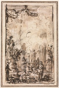 Offerta sacrificale in un tempio da Giovanni Battista Piranesi