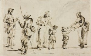Foglio di Schizzi: Sei Figure da Giovanni Battista Piranesi