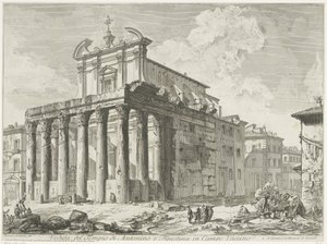 Tempio di Antonino e Faustina a Roma da Giovanni Battista Piranesi
