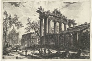 Tempio di Saturno a Roma da Giovanni Battista Piranesi