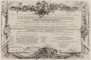 Tavola di Testo da Giovanni Battista Piranesi