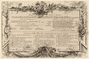 Tavola di testo da Giovanni Battista Piranesi