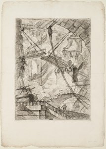 Il ponte levatoio, tavola 7 da Prigioni immaginarie da Giovanni Battista Piranesi
