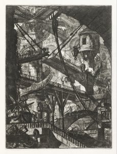 Il ponte levatoio, tavola VII dalla serie Carceri d