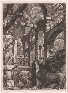 I bassorilievi del leone da Giovanni Battista Piranesi