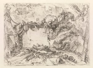 La tavoletta monumentale, da Grotteschi da Giovanni Battista Piranesi