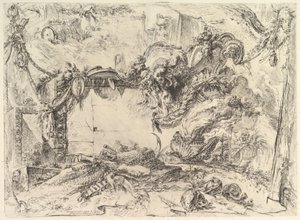 La tavoletta monumentale, da Grotteschi Grotesques da Giovanni Battista Piranesi
