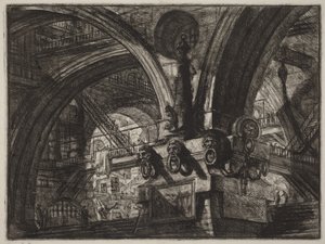Il molo con un lampione da Giovanni Battista Piranesi
