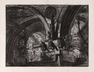 Il molo con una lampada, tavola 15 da Carceri da Giovanni Battista Piranesi