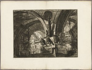 Il molo con una lampada, tavola 15 da Prigioni immaginarie da Giovanni Battista Piranesi