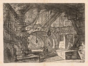 Le prigioni: Una vasta sala con lanterne da Giovanni Battista Piranesi