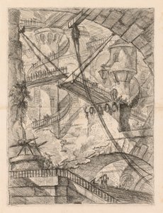 Le Prigioni: Un Immenso Interno con un Ponte Levatoio da Giovanni Battista Piranesi