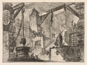 Le prigioni: Interno colonnato con una larga scala da Giovanni Battista Piranesi