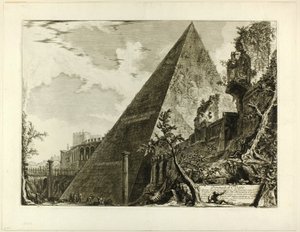 La piramide di Caio Cestio, da Vedute di Roma
