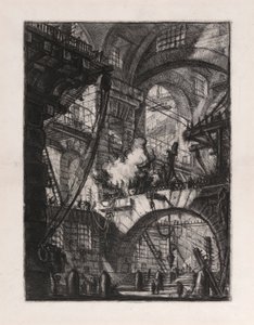 Il fuoco fumante, tavola 6 da Carceri d da Giovanni Battista Piranesi