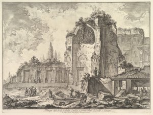 Il Tempio di Venere e Roma erroneamente chiamato Tempio di Sol e Luna, ca. 1759 da Giovanni Battista Piranesi