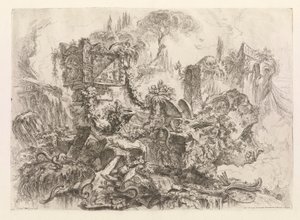 La Tomba di Nerone, da Grotteschi da Giovanni Battista Piranesi