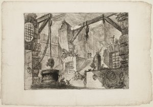 Il pozzo, tavola 13 da Prigioni Immaginarie da Giovanni Battista Piranesi