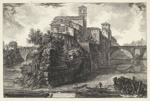 Isola Tiberina a Roma da Giovanni Battista Piranesi