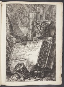 Pagina del titolo da Giovanni Battista Piranesi