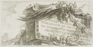 Frontespizio: Antichità romane fuori Roma disegnate e incise da Giambat