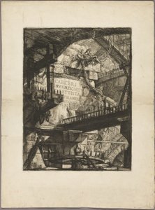 Pagina del titolo da Prigioni Immaginarie da Giovanni Battista Piranesi