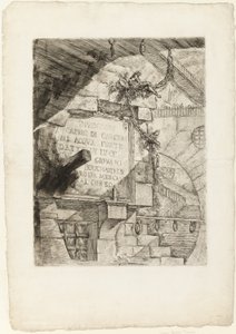 Pagina del titolo da Prigioni Immaginarie da Giovanni Battista Piranesi