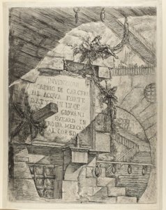 Pagina del titolo da Prigioni Immaginarie da Giovanni Battista Piranesi