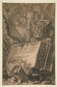 Pagina del titolo: Antichità di da Giovanni Battista Piranesi