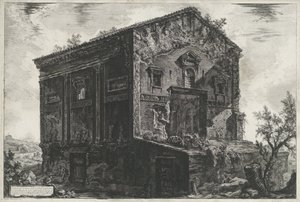 Tomba di Aspasia Annia Regilla a Roma (Veduta del Tempio delle Camene) da Giovanni Battista Piranesi