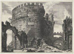 Tomba di Cecilia Metella a Roma (Vedute di Roma disegnate e incise da Giambattista Piranesi architetto veneziano) da Giovanni Battista Piranesi