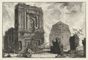 Tombe di Liciniano Piso e della famiglia Cornelia lungo la Via Appia da Giovanni Battista Piranesi
