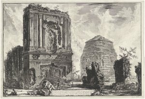 Tombe di Licinianus Piso e della famiglia Cornelius lungo la Via Appia da Giovanni Battista Piranesi