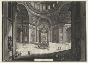 Transetto della Basilica di San Pietro in Vaticano (Vedute di Roma) da Giovanni Battista Piranesi
