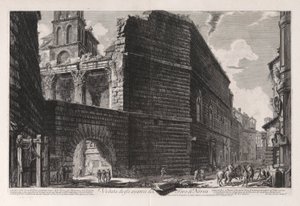 Veduta degli avanzi del Foro di Nerva, da Vedute di Roma da Giovanni Battista Piranesi