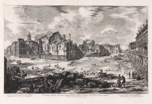 Veduta degli avanzi superiori delle Terme di Diocleziano da Giovanni Battista Piranesi