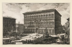 Veduta del Palazzo Farnese, da Vedute di Roma da Giovanni Battista Piranesi