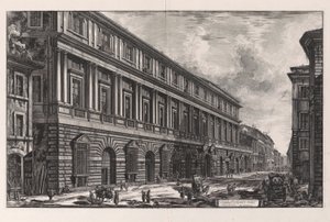 Veduta del Palazzo Stopani. Architettura di Raffaele d da Giovanni Battista Piranesi