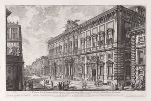 Veduta del Palazzo fabbricato sul Quirinale per la Segreteria dei Brevi e della Sacra Consulta, da Vedute di Roma da Giovanni Battista Piranesi