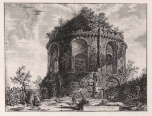 Veduta del Tempio, detto della Tosse su la Via Tiburtina, un miglio vicino a Tivoli, da Vedute di Roma da Giovanni Battista Piranesi