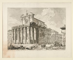 Veduta del Tempio di Antonino e Faustina nel Foro Romano, da Vedute di Roma da Giovanni Battista Piranesi