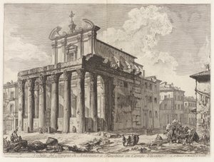Veduta del Tempio di Antonino e Faustina nel Foro Romano, da Vedute di Roma da Giovanni Battista Piranesi