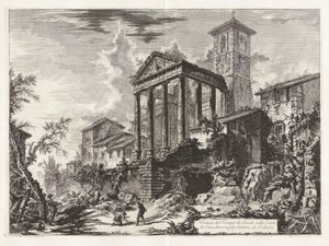 Veduta del Tempio di Ercole nella città di Cori, dieci miglia lontano da Velletri da Giovanni Battista Piranesi