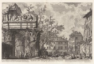 Veduta del Tempio di Giove Tonante (Tempio di Vespasiano e Tito), da Vedute di Roma da Giovanni Battista Piranesi