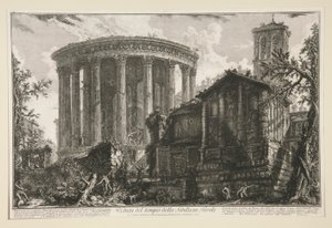 Veduta del tempio della Sibilla in Tivoli, da Vedute di Roma da Giovanni Battista Piranesi