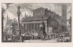 Veduta della Basilica di San Lorenzo fuori delle Mura, da Vedute di Roma da Giovanni Battista Piranesi