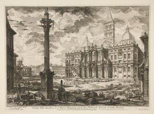 Veduta della Basilica di Santa Maria Maggiore con le due ali laterali, da Vedute di Roma da Giovanni Battista Piranesi