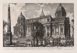 Veduta della facciata di dietro della Basilica di Santa Maria Maggiore, da Vedute di Roma (Vedute di Roma) da Giovanni Battista Piranesi